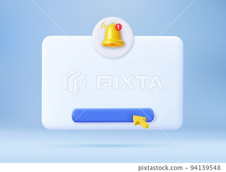 Notification 3D icon. Notification 3D icon. 94139548