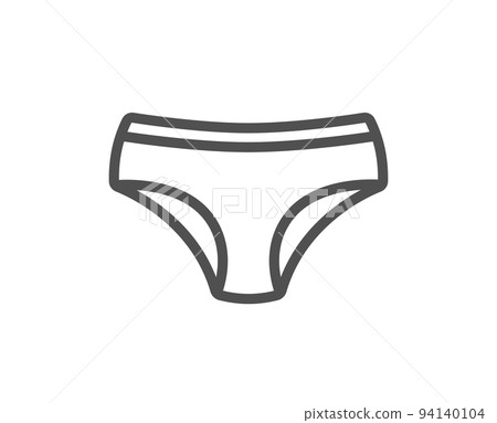 Panties line icon. Underwear pants sign. Women - Stock