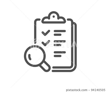 Inspect line icon. Quality research sign....-插圖素材 [94140505] - PIXTA圖庫