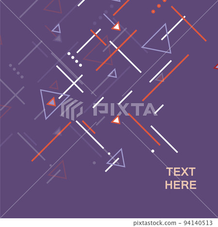 Abstract color lines and triangles on color... - Stock Illustration ...