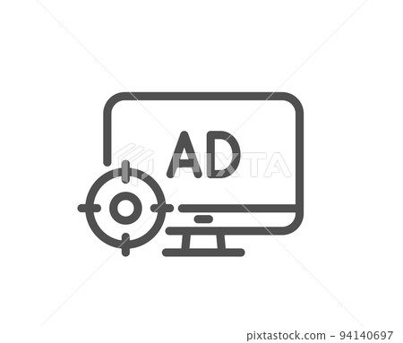 Seo adblock line icon. Search engine optimization sign. Target symbol. Quality design element. Linear style seo adblock icon. Editable stroke. Vector Seo adblock line icon. Search engine optimization sign. Target symbol. Quality design element. Linear style seo adblock icon. Editable stroke. Vector 94140697