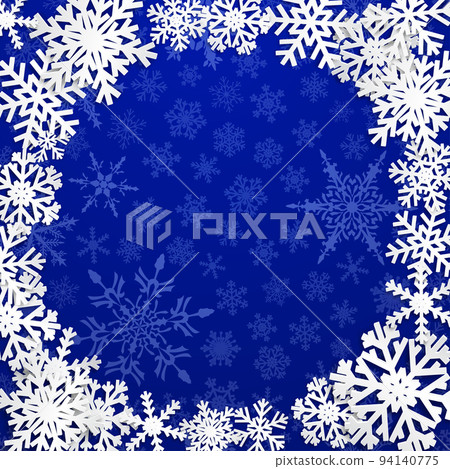 Background with frame of snowflakes 94140775