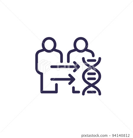 cloning or clones line icon with dna 94140812