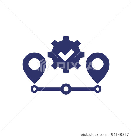logistics optimization icon on white 94140817