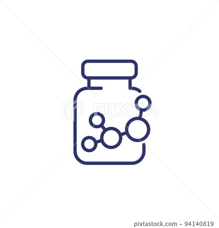 bottle of chemicals line icon 94140819