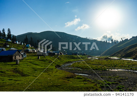 Old houses of Bakhmaro resort in georgian region Guria Old houses of Bakhmaro resort in georgian region Guria 94141170