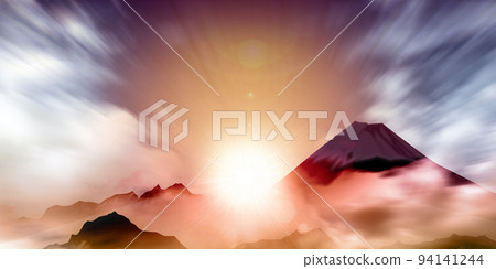 第一次日出風景背景素材 第一次日出風景背景素材 94141244