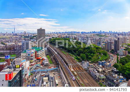 View of Yamagata Shinkansen and Tokyo Skytree from North Topia 94141793