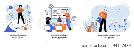 Help in professional development. Qualified... - Stock Illustration ...
