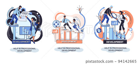 Help in professional development metaphor. Qualified employee training program. Human resource management Help in professional development metaphor. Qualified employee training program. Human resource management 94142665