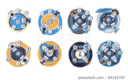 Cryptocurrency exchange platform and blockchain. Bitcoin mining, exchange platform, investment technology 94142705