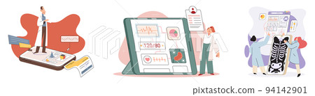 Online medical services mobile application, consultation and prescription medicine, diagnostics metaphor, e-health Online medical services mobile application, consultation and prescription medicine, diagnostics metaphor, e-health 94142901