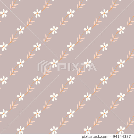 Doodle ditsy flowers seamless pattern. Cute chamomile print. Floral ornament. Pretty botanical backdrop 94144387