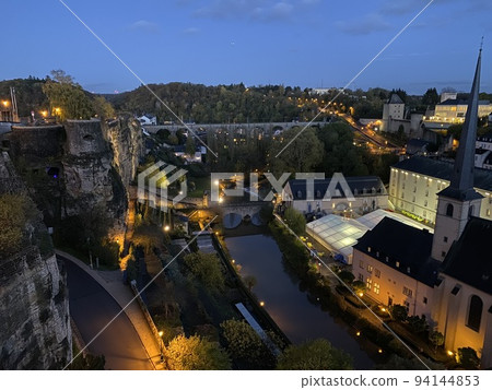 歐洲小國盧森堡的夜景 94144853