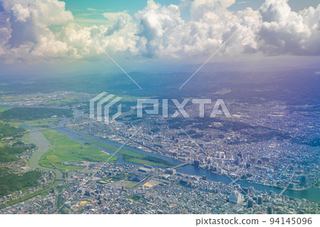Shimane Prefecture seen from an airplane Shimane Prefecture seen from an airplane 94145096