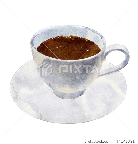 手繪咖啡杯水彩插圖 手繪咖啡杯水彩插圖 94145381