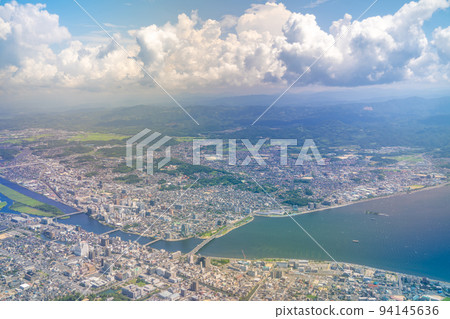 Shimane Prefecture seen from an airplane Shimane Prefecture seen from an airplane 94145636