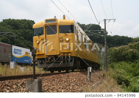 Series 115 train and freight train Series 115 train and freight train 94145996