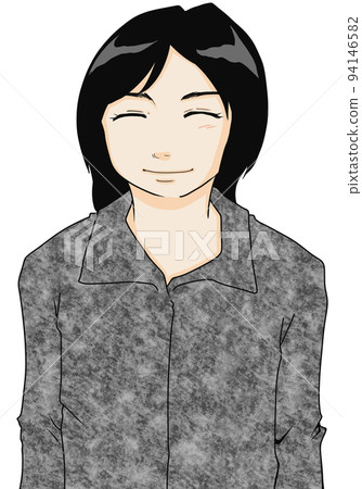 一位聰明的女性空中自衛隊成員的插圖 94146582