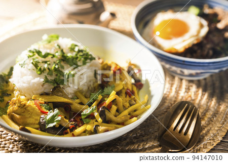 Gapao and Yellow Curry Thai Cuisine 94147010