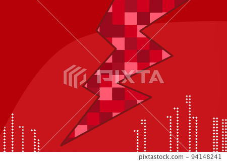 Lightning red background pop illustration Lightning red background pop illustration 94148241