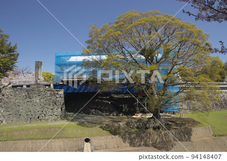 熊本城春天的馬俱砲塔 94148407