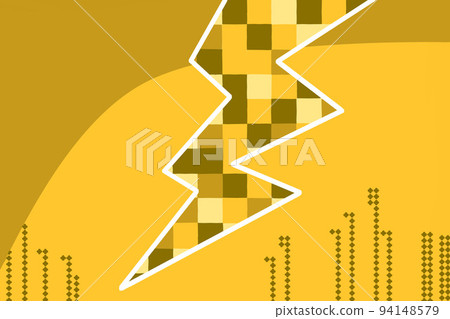 黃色雷霆復古流行插畫 94148579