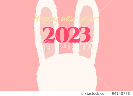 cute rabbit new year's card 94148778