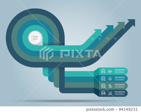 circle round arrow business infographic element presentation 94149231