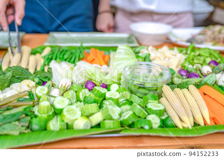 Vegetable for Thai food eat with Nam Prik Kapi "shrimp paste chilli sauce". 94152233