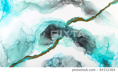 Beautiful abstract background, painting artwork in stylish colors. Liquid, fluid art pattern. Original simulation of depth ocean and the sea surface. Modern design. Drawing by alcohol ink, paints. Beautiful abstract background, painting artwork in stylish colors. Liquid, fluid art pattern. Original simulation of depth ocean and the sea surface. Modern design. Drawing by alcohol ink, paints. 94152364