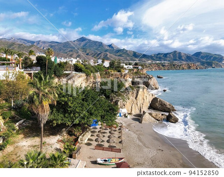 [Spain] View of the Mediterranean Sea and the beach from the European balcony (Nerja) 94152850