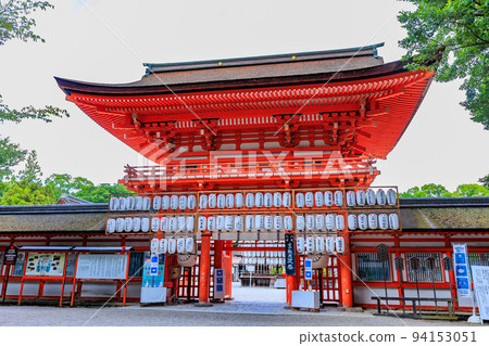 京都市左京區的京都鴨宮神社（下鴨神社）塔門 94153051