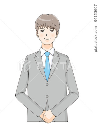 Male suit anime-style front 94153607