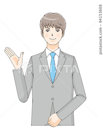 Male suit anime-style front guide Male suit anime-style front guide 94153608