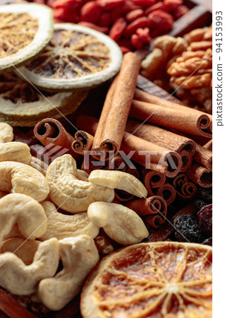 Dried fruits and nuts. 94153993