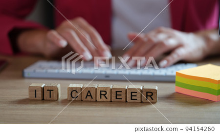 IT programmer career and trainee training concept on computer 94154260