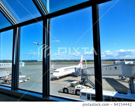 Hokkaido New Chitose Airport terminal building, view from the domestic departure gate Chitose city, Tomakomai city (1) 94154442