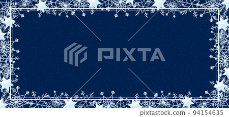 Snow crystal frame light blue background blue dust (blue) Snow crystal frame light blue background blue dust (blue) 94154635