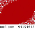 Snow crystal frame light blue background red dust (red) 94154642