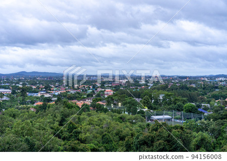 Thailand Pattaya city (Chonburi Province) landscape from drone view in the open sky with the cloudy environment Thailand Pattaya city (Chonburi Province) landscape from drone view in the open sky with the cloudy environment 94156008