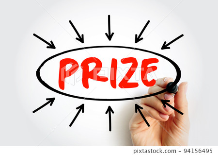Prize text with arrows, concept for presentations and reports Prize text with arrows, concept for presentations and reports 94156495