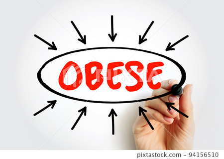Obese text with arrows, medical concept for presentations and reports 94156510