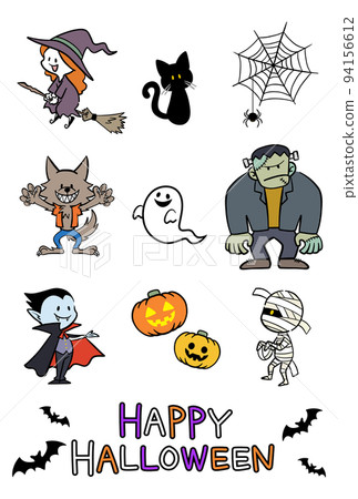 Halloween character monster set 94156612