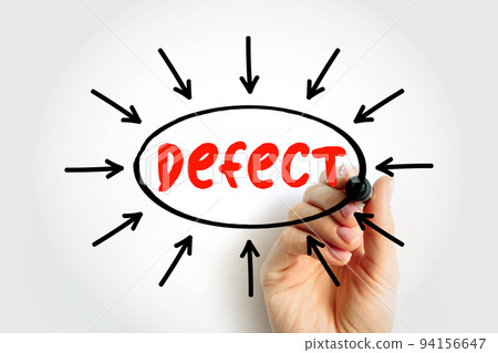 Defect - an imperfection or abnormality that impairs quality, function, or utility, text concept background Defect - an imperfection or abnormality that impairs quality, function, or utility, text concept background 94156647