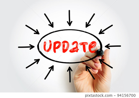 Update text with arrows, business concept for presentations and reports 94156700