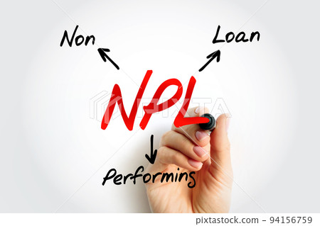 NPL Non-Performing Loan - bank loan that is subject to late repayment or is unlikely to be repaid by the borrower in full, acronym text concept background NPL Non-Performing Loan - bank loan that is subject to late repayment or is unlikely to be repaid by the borrower in full, acronym text concept background 94156759