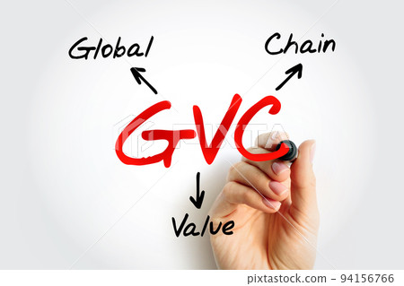 GVC Global Value Chain - full range of activities that economic actors engaged in to bring a product to market, acronym text concept background GVC Global Value Chain - full range of activities that economic actors engaged in to bring a product to market, acronym text concept background 94156766