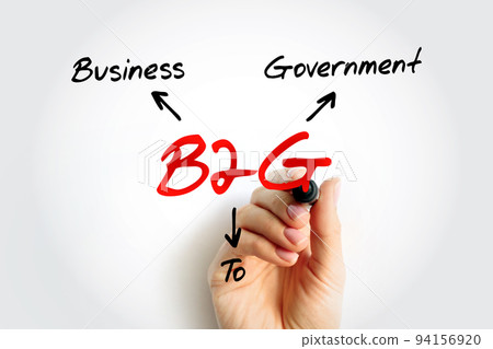 B2G - Business To Government acronym, business concept background 94156920