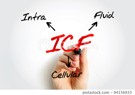 ICF - intracellular fluid acronym, medical concept background 94156933